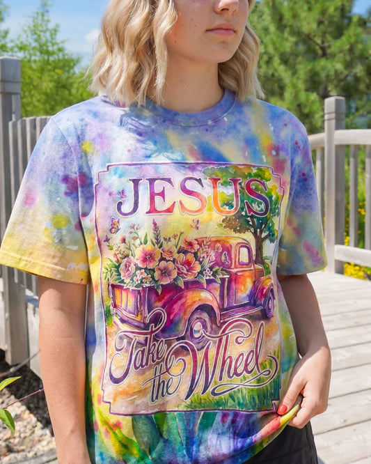 Cowgic Jesus Take The Wheel Floral Truck Watercolor Women’s All Over Print