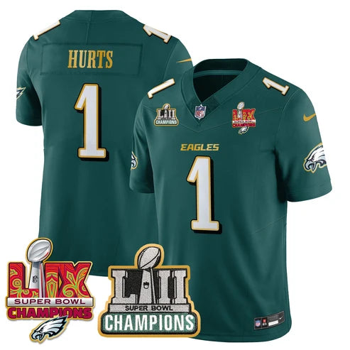 PHI LII-LIX Midnight Green S.Bowl Champions Gold Split Edition Jersey