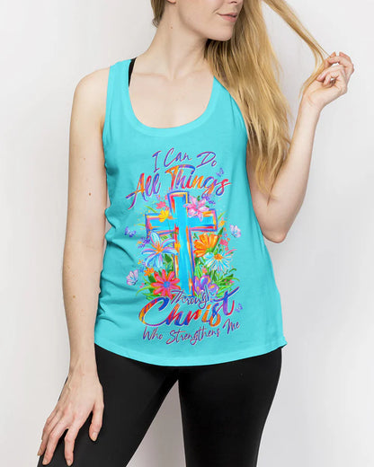 Cowgic I Can Do All Things Through Christ Colorful Floral Women's All Over Print