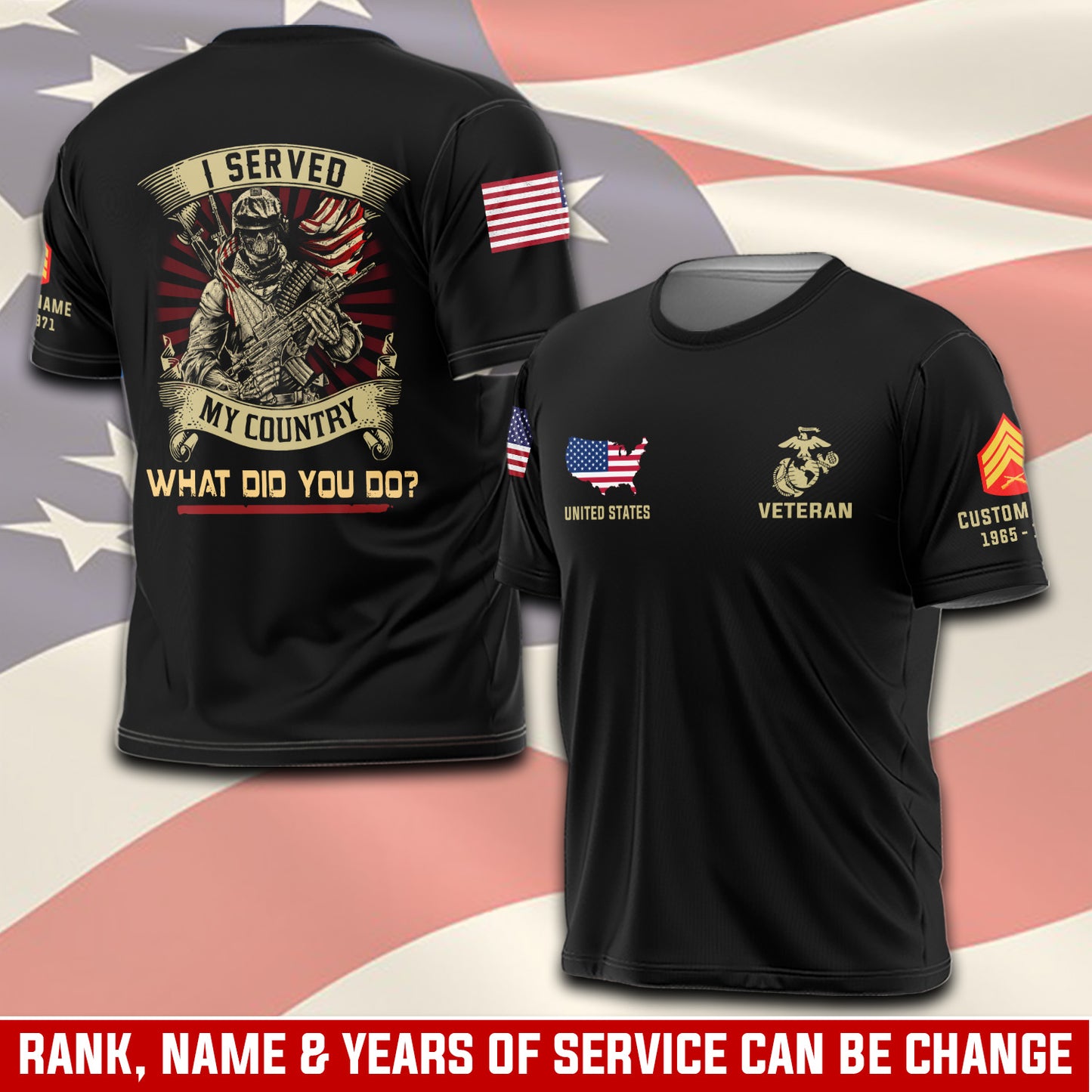 Cowgic Custom US MARINE CORPS Veteran