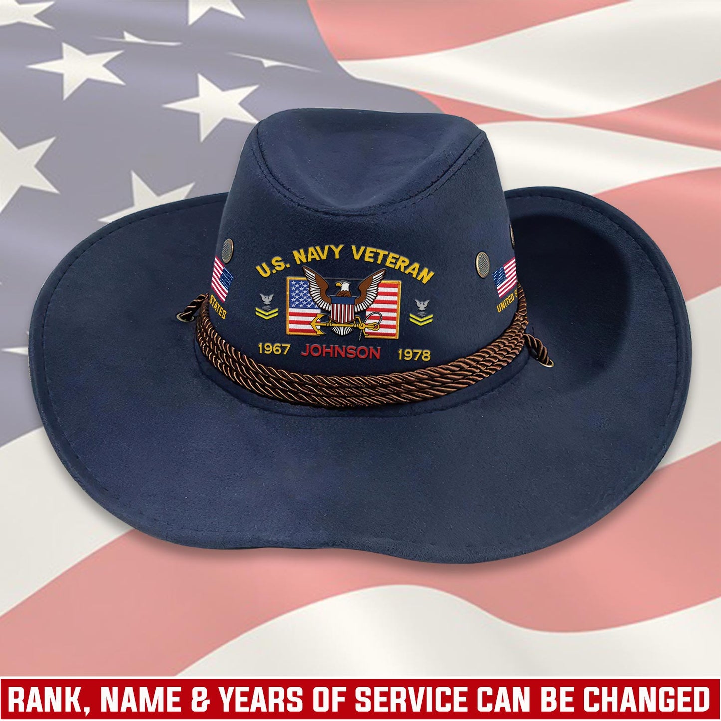 Cowgic Custom U.S NAVY - COWBOY HAT
