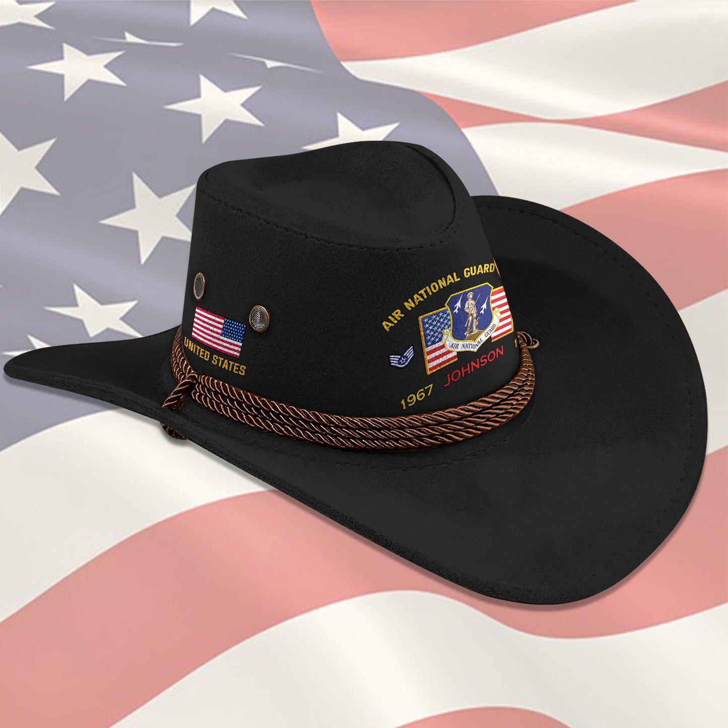 Cowgic Custom AIR NATIONAL GUARD - COWBOY HAT