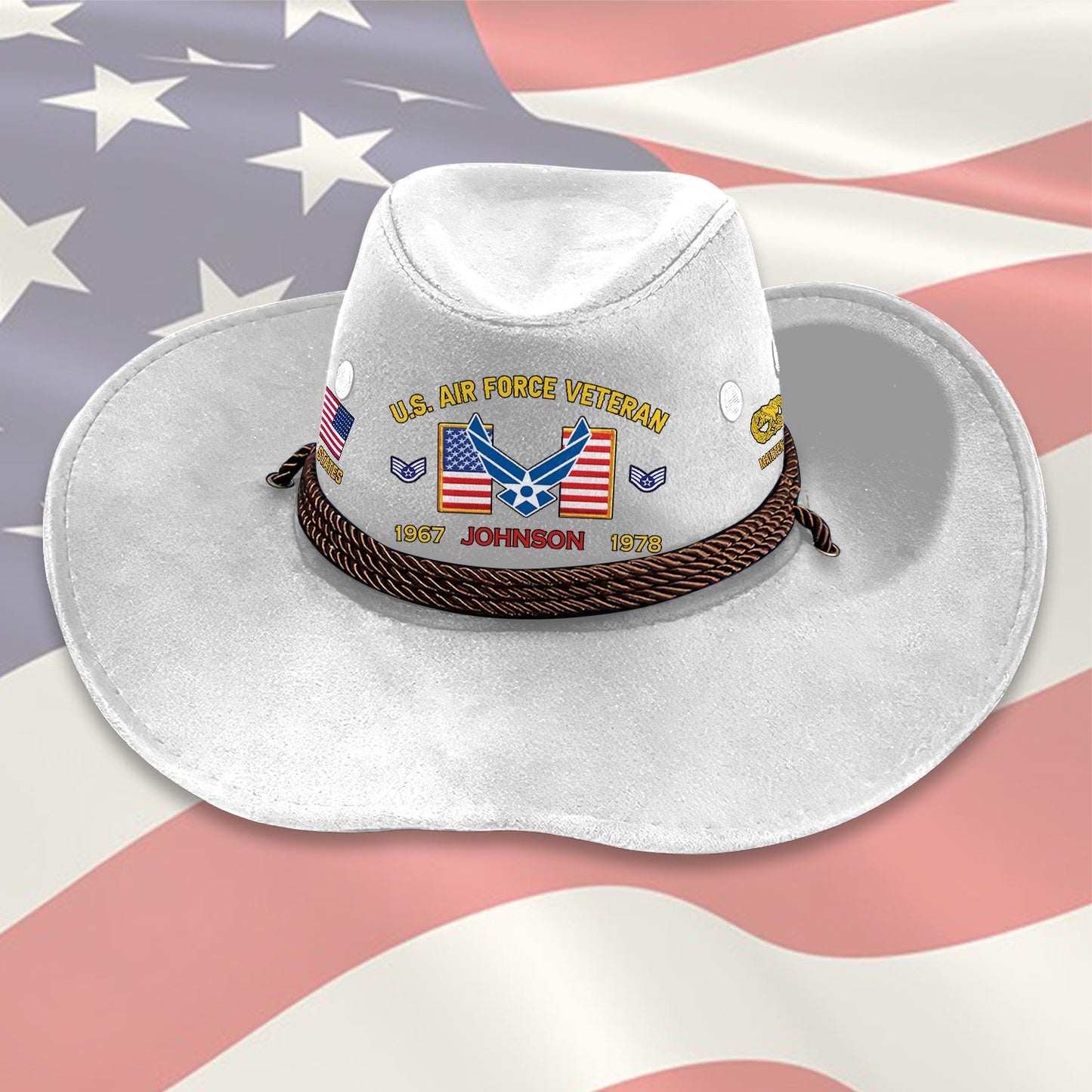 Cowgic Custom AIR FORCE BADGE - COWBOY HAT