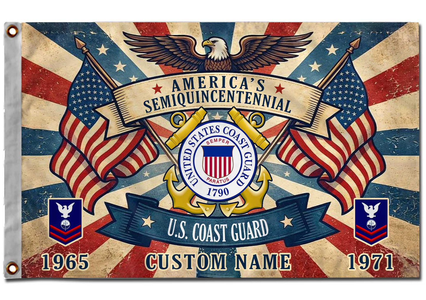 Cowgic Custom U.S. Coast Guard - Flying Flag