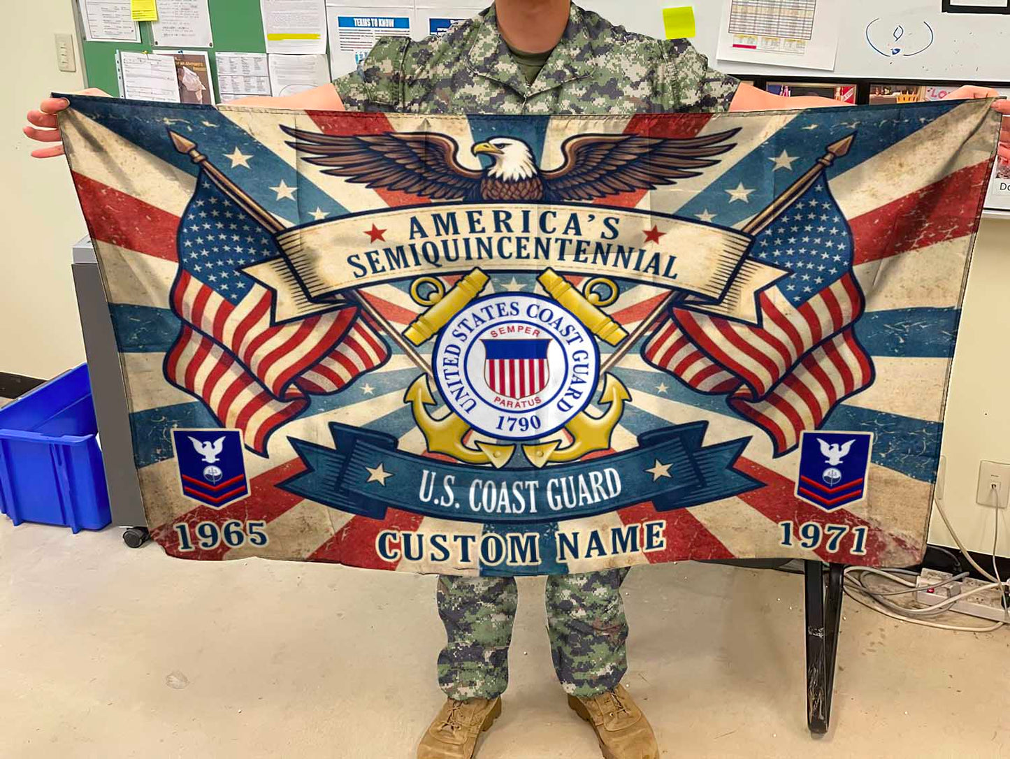 Cowgic Custom U.S. Coast Guard - Flying Flag