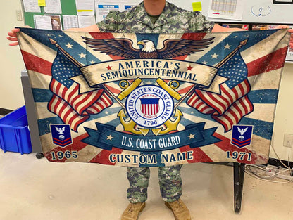 Cowgic Custom U.S. Coast Guard - Flying Flag