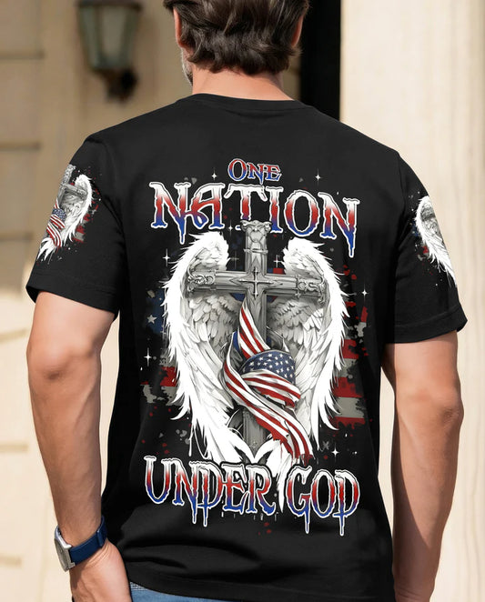 Cowgic One Nation Under God Men's All Over Print Shirt