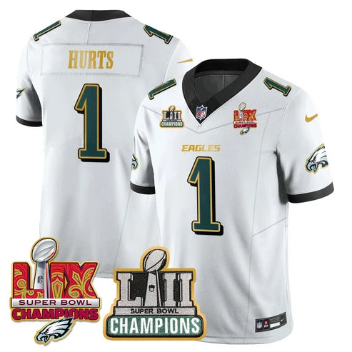 PHI LII-LIX White S.Bowl Champions Gold Split Edition Jersey