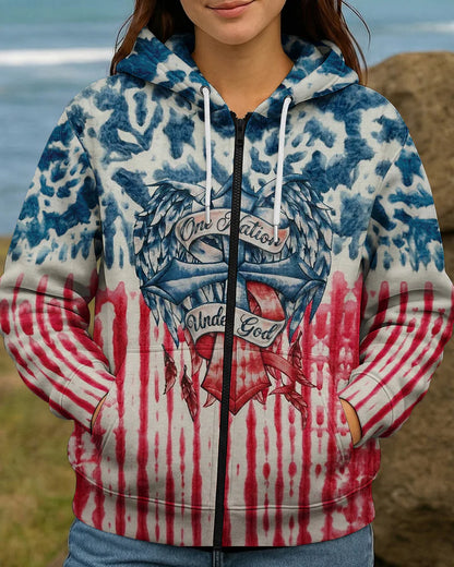 Cowgic One Nation Under God Red White & Blue Women's All Over Print