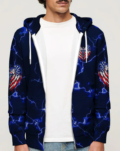 Cowgic One Nation Under God Cross Wings Men's All Over Print Shirt