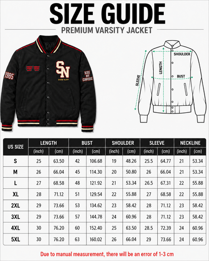 Melanin Classics - Who's The Mastah? Shonuff Premium Varsity Jacket