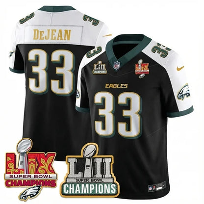 PHI LII-LIX Black Alternate S.Bowl Champions Gold Split Edition Jersey