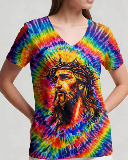 Cowgic My Hope Is In Jesus Colorful Swirl Women's All Over Print Shirt