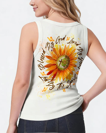 Cowgic Blessed By God Sunflowers Women's All Over Print Shirt