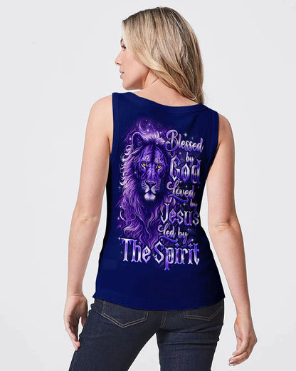 Cowgic Blessed By God Loved By Jesus Lion Women's All Over Print Shirt
