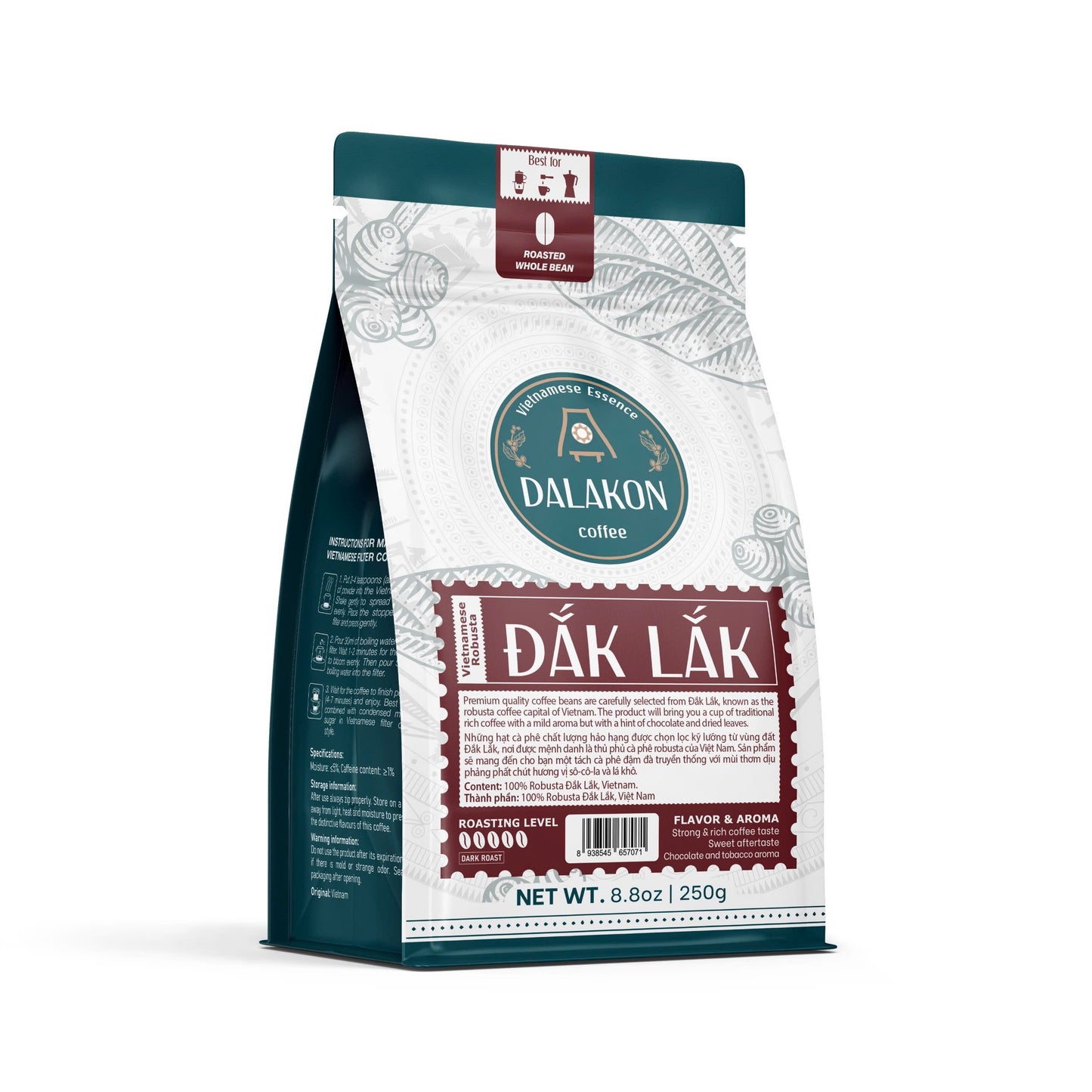 Roasted Coffee DALAKON Dak Lak 250g