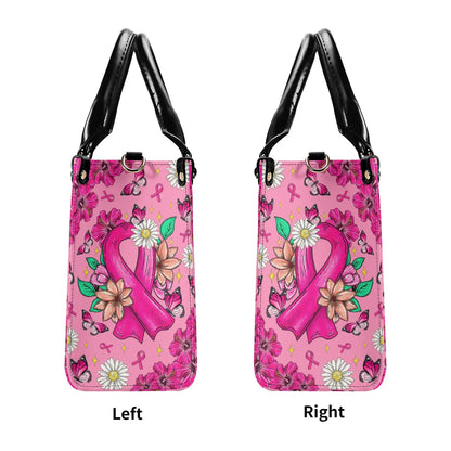 Cowgic With God All Things Are Possible Breast Cancer Leather Handbag