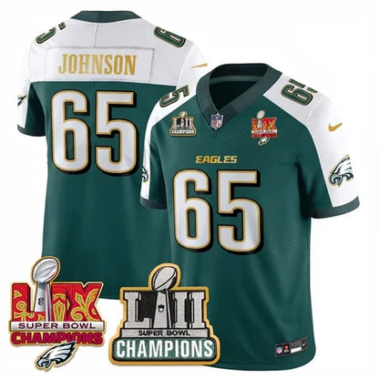 PHI LII-LIX Green Alternate S.Bowl Champions Gold Split Edition Jersey