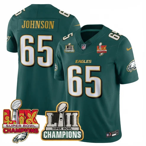 PHI LII-LIX Midnight Green S.Bowl Champions Gold Split Edition Jersey