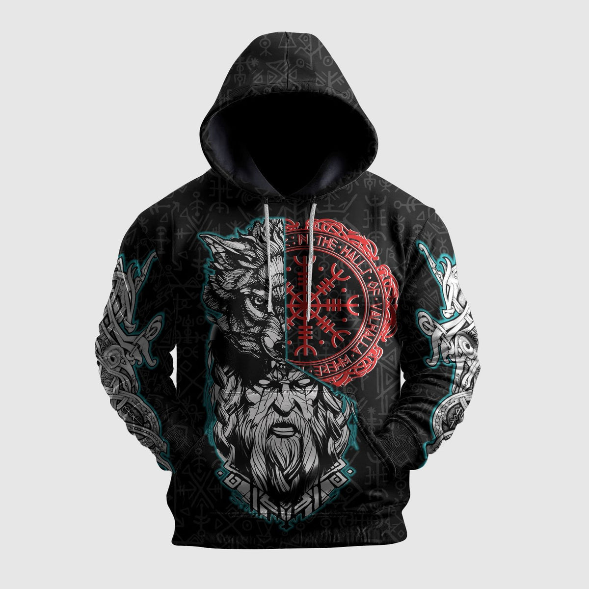 Viking Wolf And Odin