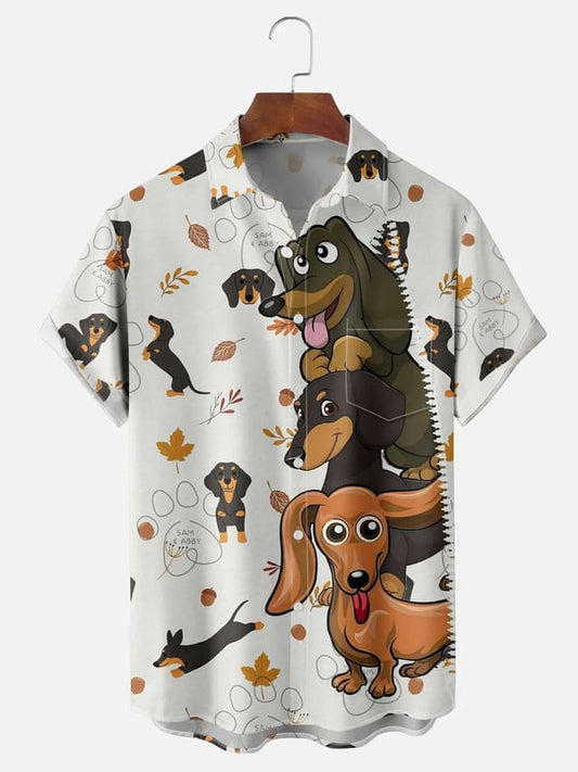 Dachshund Autumn Leaves