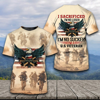 I'm A U.S Veteran I Sacrificed All Over Print Apparel