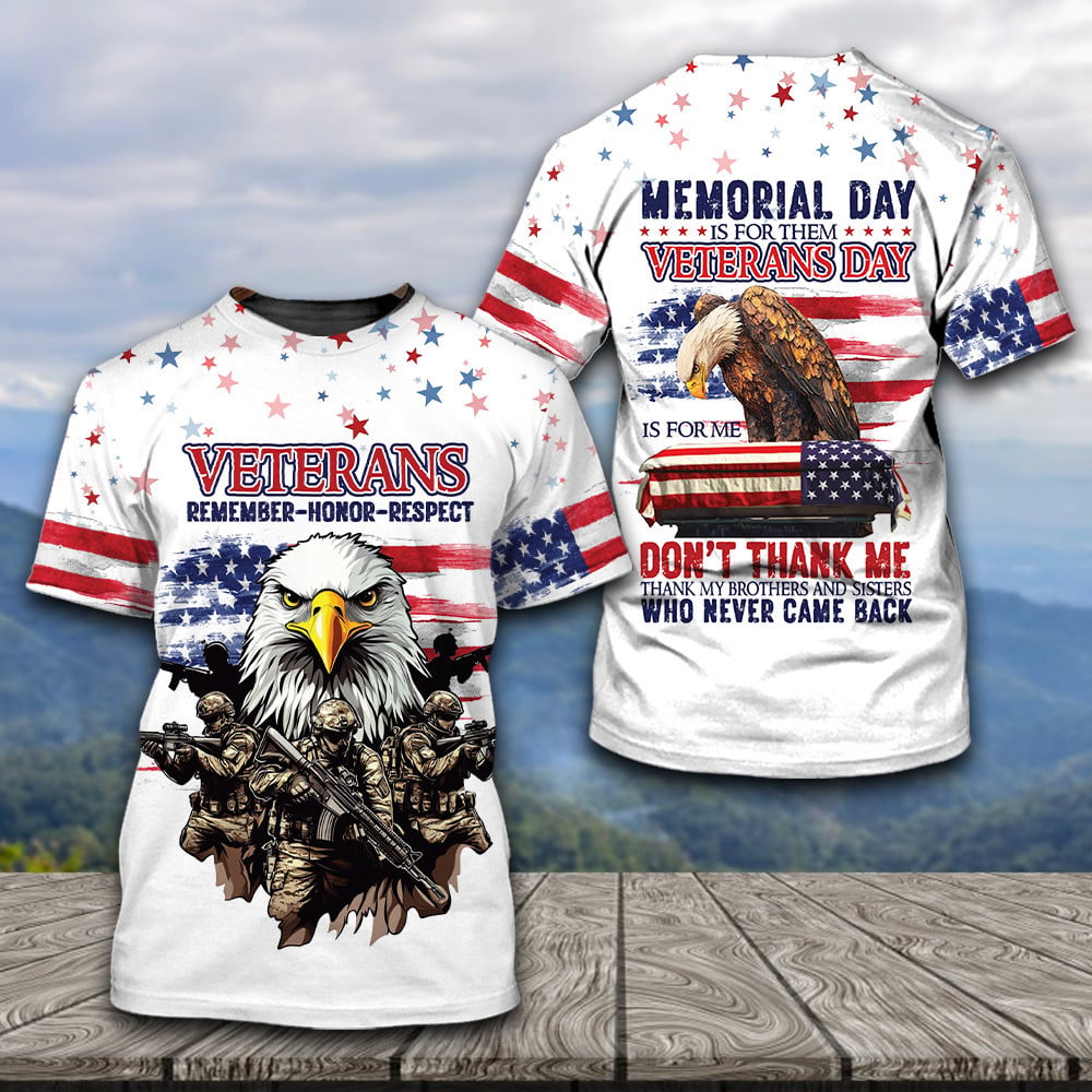 Veterans Day Is For Me All Over Print Apparel