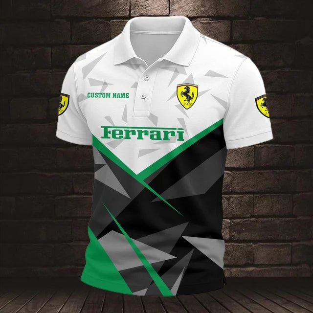 Ferrari 3D Polo Shirt – Custom Name