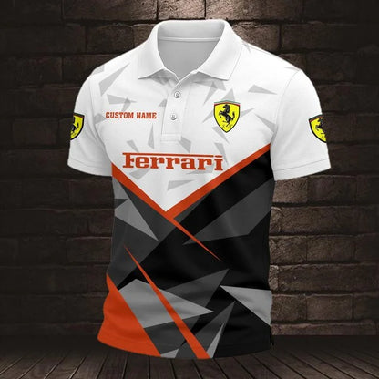 Ferrari 3D Polo Shirt – Custom Name