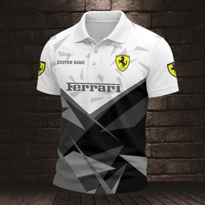 Ferrari 3D Polo Shirt – Custom Name