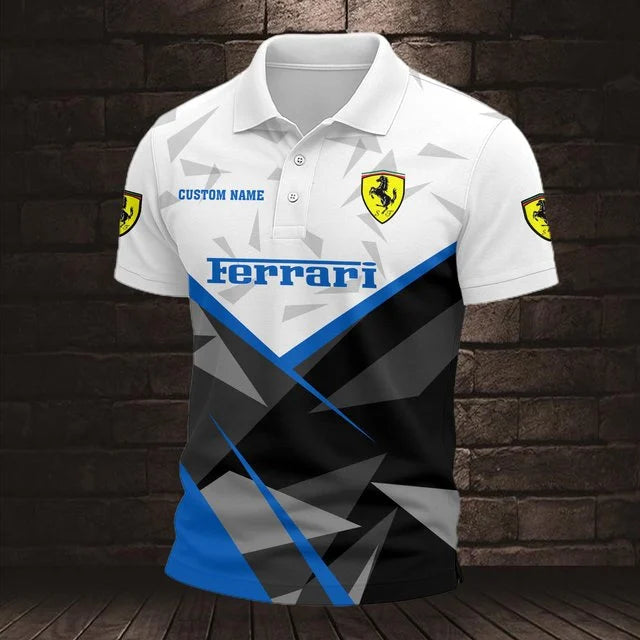 Ferrari 3D Polo Shirt – Custom Name