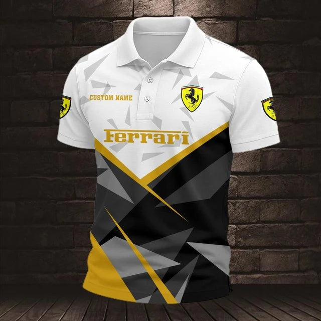 Ferrari 3D Polo Shirt – Custom Name