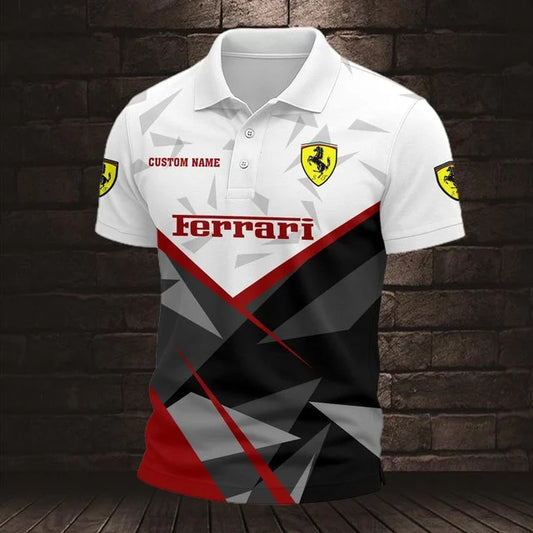 Ferrari 3D Polo Shirt – Custom Name