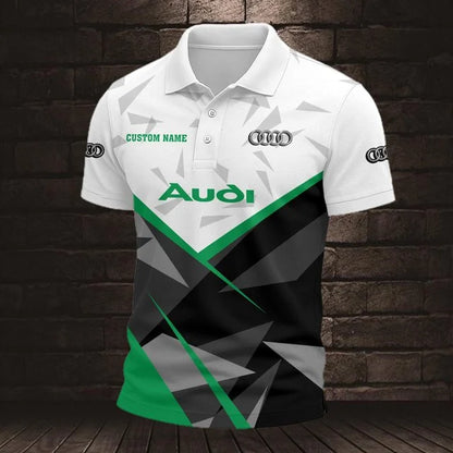 Audi 3D Polo Shirt v8 – Custom Name