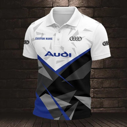 Audi 3D Polo Shirt v8 – Custom Name