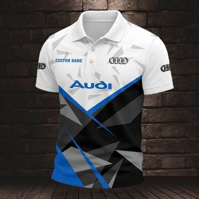 Audi 3D Polo Shirt v8 – Custom Name