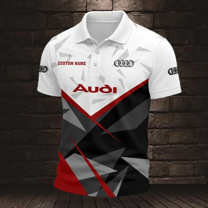 Audi 3D Polo Shirt v8 – Custom Name