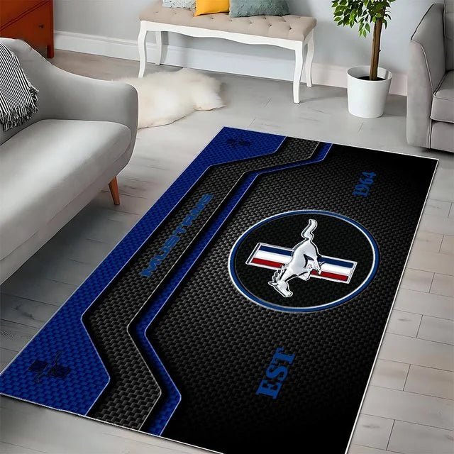 Mustang Area Rug – Luxury Car Logo Floor Mat