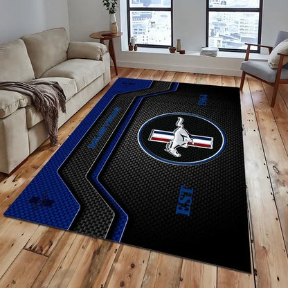 Mustang Area Rug – Luxury Car Logo Floor Mat
