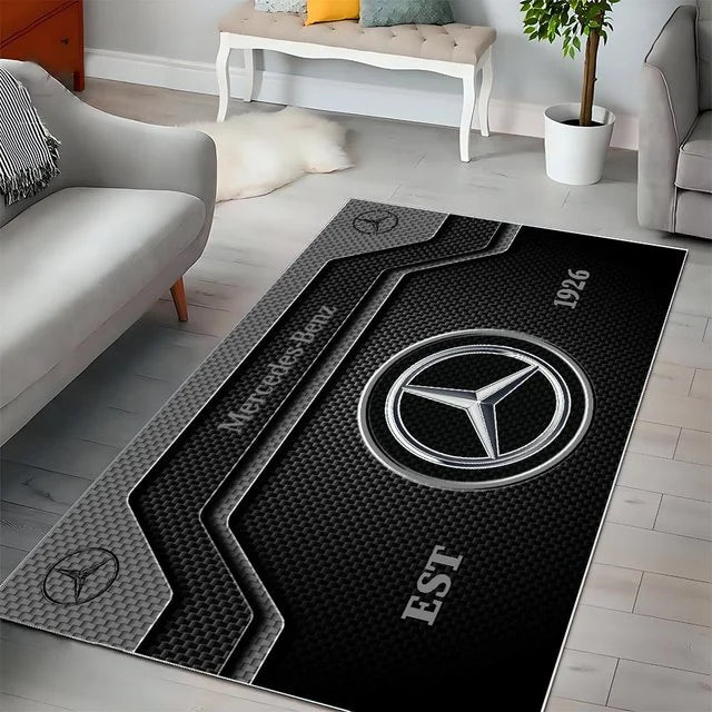 Mercedes-Benz Area Rug v2 – Luxury Car Logo Floor Mat