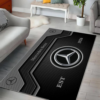 Mercedes-Benz Area Rug v2 – Luxury Car Logo Floor Mat