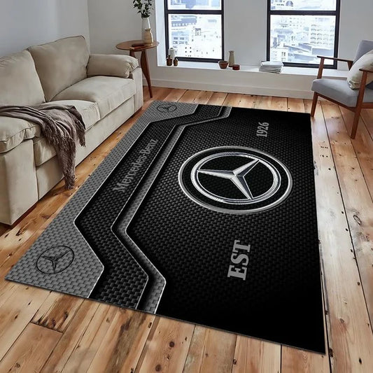 Mercedes-Benz Area Rug v2 – Luxury Car Logo Floor Mat