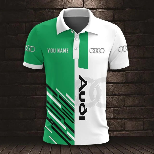Audi 3D Polo Shirt v4 – Custom Name