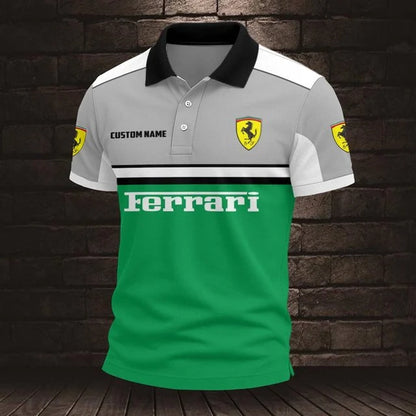 Ferrari 3D Polo Shirt v2 – Custom Name