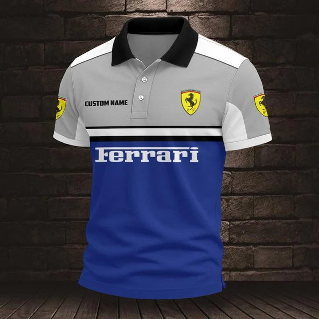 Ferrari 3D Polo Shirt v2 – Custom Name
