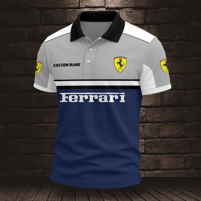 Ferrari 3D Polo Shirt v2 – Custom Name