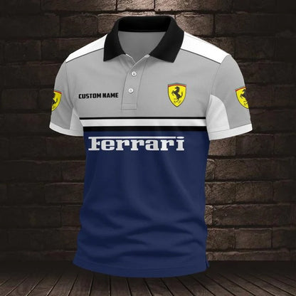 Ferrari 3D Polo Shirt v2 – Custom Name