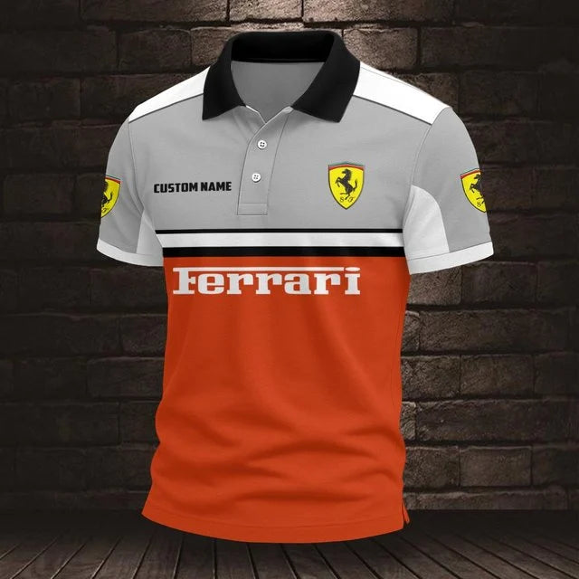 Ferrari 3D Polo Shirt v2 – Custom Name