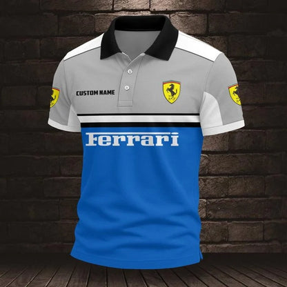 Ferrari 3D Polo Shirt v2 – Custom Name