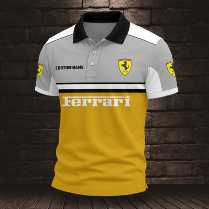 Ferrari 3D Polo Shirt v2 – Custom Name